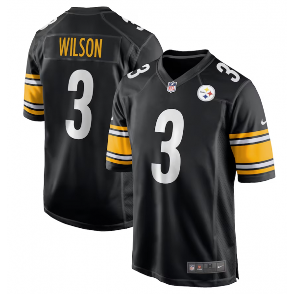 Men's Pittsburgh Steelers Russell Wilson Nike Black Game Jersey