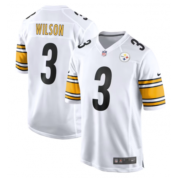 Men's Pittsburgh Steelers Russell Wilson Nike White White Game Jersey