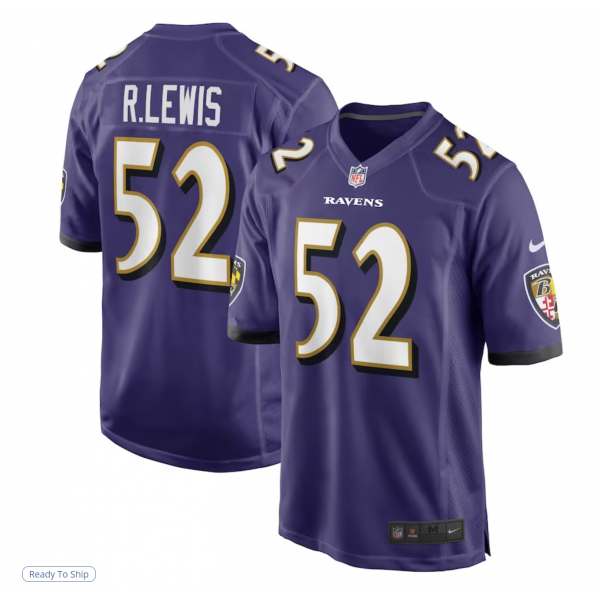 Men's Baltimore Ravens Ray Lewis Nike Purple Retired Player Game Jersey