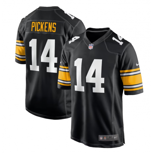 Men's Pittsburgh Steelers George Pickens Nike Black Alternate Game Player Jersey