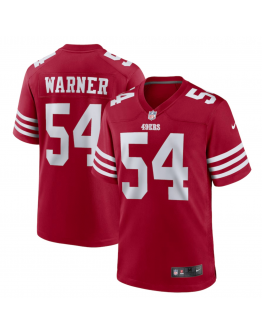 Men's San Francisco 49ers Fred Warner Nike Scarlet Player Game Jersey