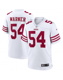 Men's San Francisco 49ers Fred Warner Nike White Player Game Jersey