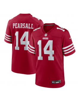 Men's San Francisco 49ers Ricky Pearsall Nike Scarlet Player Game Jersey