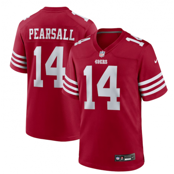 Men's San Francisco 49ers Ricky Pearsall Nike Scarlet Player Game Jersey