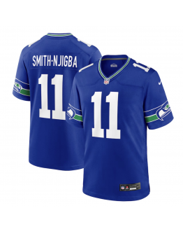 Men's Seattle Seahawks Jaxon Smith-Njigba Nike Royal Throwback Player Game Jersey