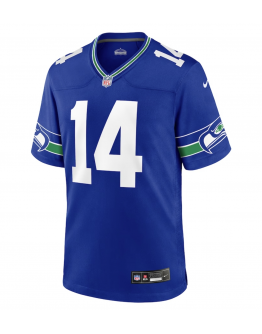 Men's Seattle Seahawks DK Metcalf Nike Royal Throwback Player Game Jersey