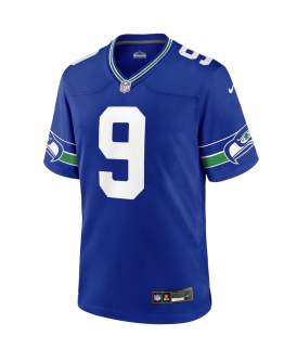 Men's Seattle Seahawks Kenneth Walker III Nike Royal Throwback Player Game Jersey