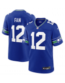 Men's Seattle Seahawks 12s Nike Royal Throwback Player Game Jersey