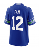 Men's Seattle Seahawks 12s Nike Royal Throwback Player Game Jersey