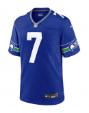 Men's Seattle Seahawks Geno Smith Nike Royal Throwback Player Game Jersey