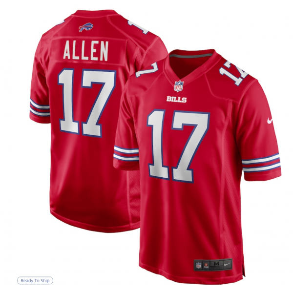 Men's Buffalo Bills Josh Allen Nike Red Alternate Game Player Jersey