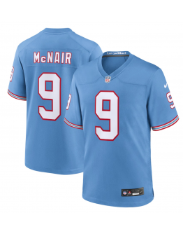 Men's Tennessee Titans Steve McNair Nike Light Blue Oilers Throwback Retired Player Game Jersey