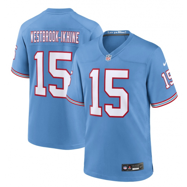 Men's Tennessee Titans Nick Westbrook-Ikhine Nike Light Blue Oilers Throwback Player Game Jersey