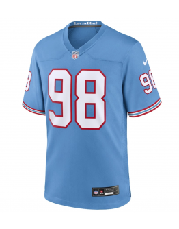 Men's Tennessee Titans Jeffery Simmons Nike Light Blue Oilers Throwback Alternate Game Player Jersey