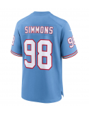 Men's Tennessee Titans Jeffery Simmons Nike Light Blue Oilers Throwback Alternate Game Player Jersey