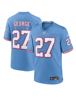 Men's Tennessee Titans Eddie George Nike Light Blue Oilers Throwback Retired Player Game Jersey