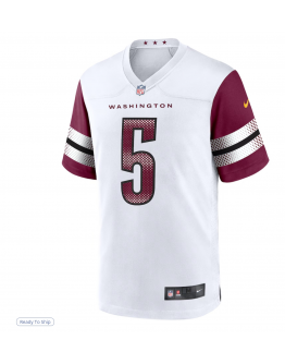 Men's Washington Commanders Jayden Daniels Nike White Player Game Jersey