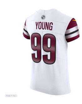 Men's Washington Commanders Chase Young Nike White Vapor Elite Jersey