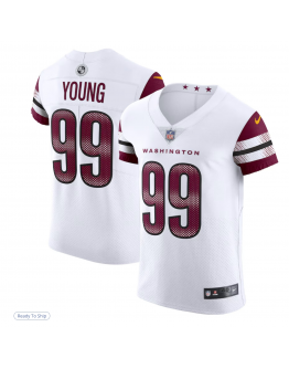 Men's Washington Commanders Chase Young Nike White Vapor Elite Jersey