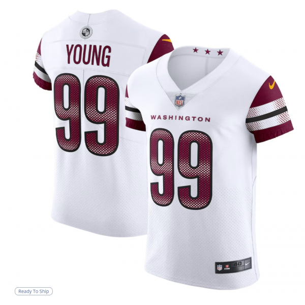 Men's Washington Commanders Chase Young Nike White Vapor Elite Jersey