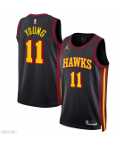 Unisex Atlanta Hawks Trae Young Jordan Brand Black Swingman Jersey - Statement Edition