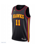 Unisex Atlanta Hawks Trae Young Jordan Brand Black Swingman Jersey - Statement Edition