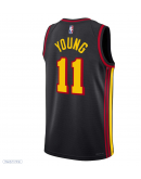 Unisex Atlanta Hawks Trae Young Jordan Brand Black Swingman Jersey - Statement Edition