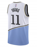 Unisex Atlanta Hawks Trae Young Nike White 2024/25 Swingman Player Jersey - City Edition
