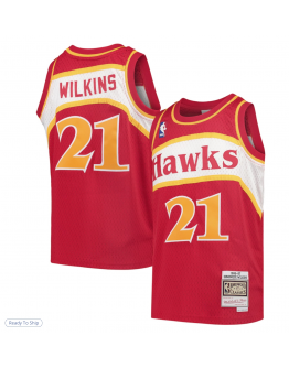 Youth Atlanta Hawks Dominique Wilkins Mitchell & Ness Red 1986/87 Hardwood Classics Swingman Throwback Jersey