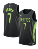 Unisex Boston Celtics Jaylen Brown Nike Black 2024/25 Swingman Player Jersey - City Edition