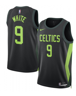 Unisex Boston Celtics Derrick White Nike Black 2024/25 Swingman Player Jersey - City Edition