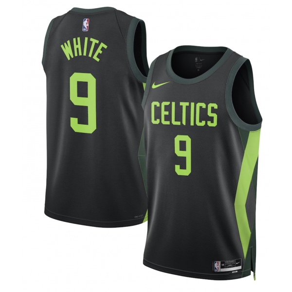 Unisex Boston Celtics Derrick White Nike Black 2024/25 Swingman Player Jersey - City Edition