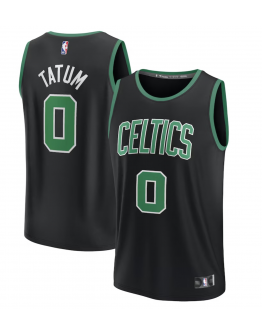 Youth Boston Celtics Jayson Tatum Fanatics Black Fast Break Replica Player Jersey - Statement Edition