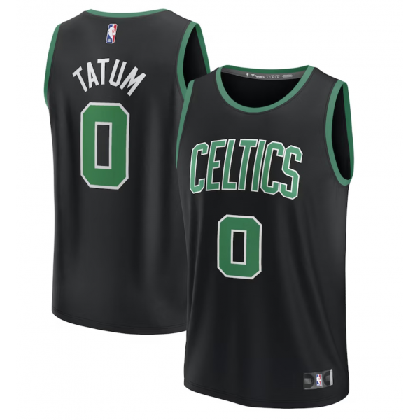 Youth Boston Celtics Jayson Tatum Fanatics Black Fast Break Replica Player Jersey - Statement Edition