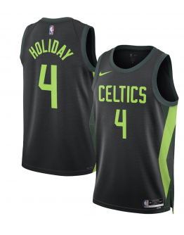 Unisex Boston Celtics Jrue Holiday Nike Black 2024/25 Swingman Player Jersey - City Edition