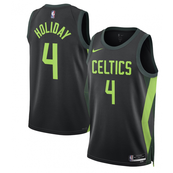 Unisex Boston Celtics Jrue Holiday Nike Black 2024/25 Swingman Player Jersey - City Edition