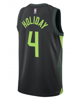 Unisex Boston Celtics Jrue Holiday Nike Black 2024/25 Swingman Player Jersey - City Edition