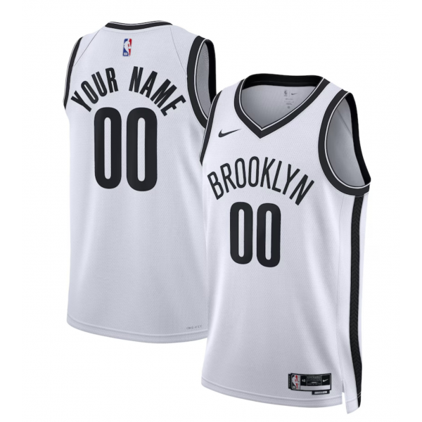 Unisex Brooklyn Nets Nike White Swingman Custom Jersey - Association Edition