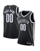 Unisex Brooklyn Nets Nike Black Swingman Custom Jersey - Icon Edition