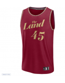 Men's Cleveland Cavaliers Donovan Mitchell Fanatics Wine Fast Break Jersey - City Edition