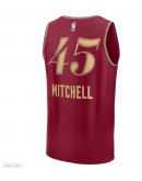 Men's Cleveland Cavaliers Donovan Mitchell Fanatics Wine Fast Break Jersey - City Edition