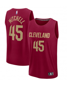 Youth Cleveland Cavaliers Donovan Mitchell Fanatics Wine Fast Break Replica Player Jersey - Icon Edition