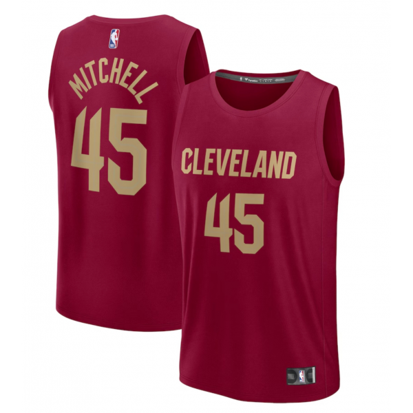 Youth Cleveland Cavaliers Donovan Mitchell Fanatics Wine Fast Break Replica Player Jersey - Icon Edition