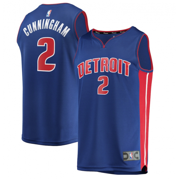 Men's Detroit Pistons Cade Cunningham Fanatics Blue Fast Break Replica Jersey - Icon Edition