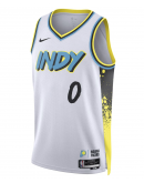 Unisex Indiana Pacers Tyrese Haliburton Nike White 2024/25 Swingman Player Jersey - City Edition