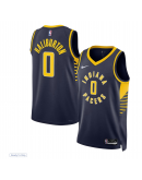 Unisex Indiana Pacers Tyrese Haliburton Nike Navy Swingman Jersey - Icon Edition