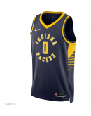 Unisex Indiana Pacers Tyrese Haliburton Nike Navy Swingman Jersey - Icon Edition