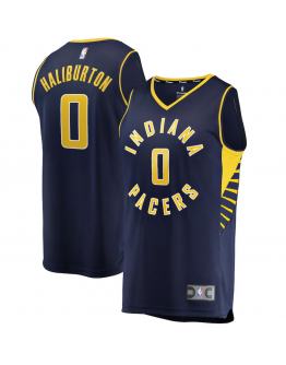 Youth Indiana Pacers Tyrese Haliburton Fanatics Navy 2021/22 Fast Break Replica Jersey - Icon Edition