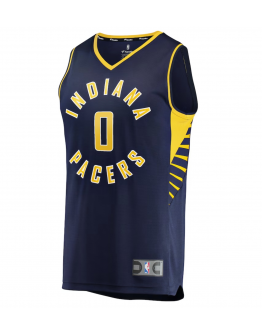 Youth Indiana Pacers Tyrese Haliburton Fanatics Navy 2021/22 Fast Break Replica Jersey - Icon Edition