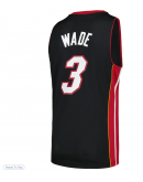 Men's Miami Heat Dwyane Wade Mitchell & Ness Black 2012/13 Hardwood Classics Swingman Jersey